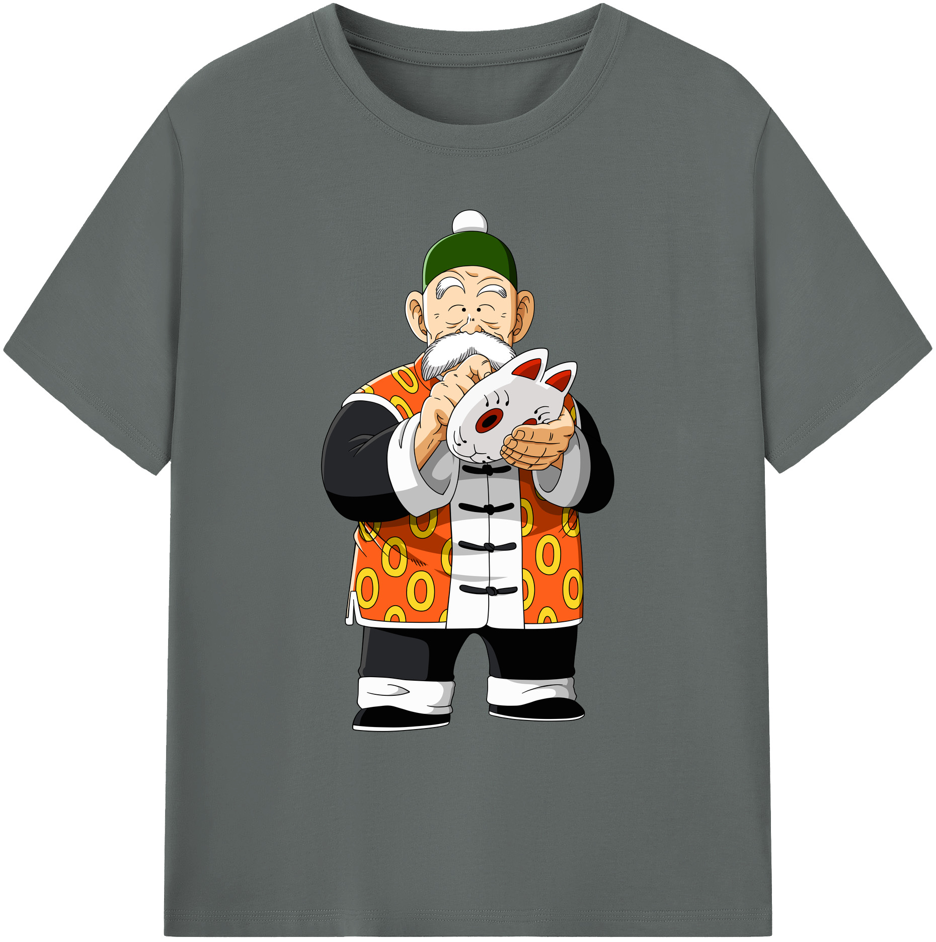 （画像用） ドラゴンボール 亀仙人（かめせんにん） DRAGON BALL Master Roshi Kame Sennin 綿100％ メンズ半袖Tシャツ｜肌触りやわらか＆通気性